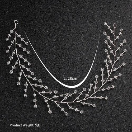 OKILY Fashion Simple Korea Style Crystal Bridal Headbands Hair Accessories for Girls Wedding Banquet Womens Jewelry Hair Band