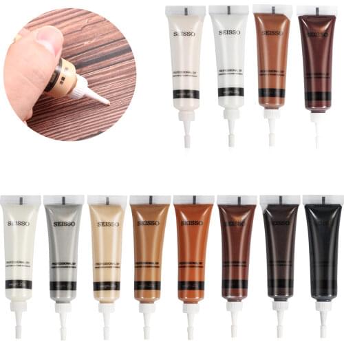 Furniture Repair Kit Wood Filler 12 Pcs Touch Up Wood Restore Set Furniture Scratch Kit Wood Repair Kit for Stains, Scorch,Floor