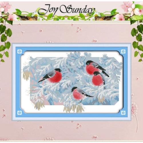 Cold morning Patterns Counted Cross Stitch 11CT 14CT Cross Stitch Sets Animals Bird Cross Stitch Kits Embroidery Needlework
