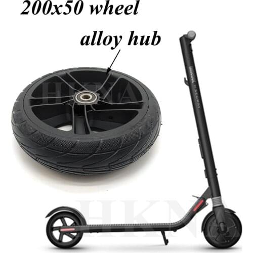 Upgrade 200x50 Solid Tire Wheel with Alloy Hub for Xiaomi Ninebot Segway ES1 ES2 ES4 Electric Scooter Tubeless Tyre Wheel Parts