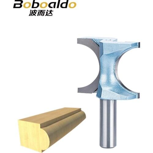 1pcs 1/2 1/4 Shk Half Round bit endmill Router Bits for wood end mill Woodworking Tool Industrial Grade milling cutter