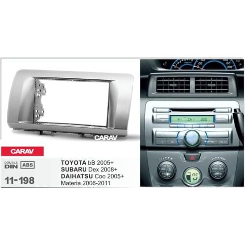 Radio Fascia for TOYOTA bB SUBARU Dex DAIHATSU Coo Materia Double Din Radio DVD Stereo CD Panel Dash Mount CARAV 11-198