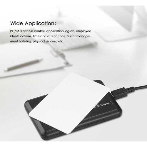For MIFARE EM 125KHz & 13.56MHz USB Proximity & Contactless Smart RFID Card Reader Dual Frequency Desktop Card Reader