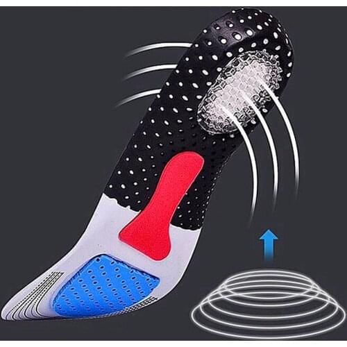 Silicone Insoles for Shoes Insole arch support Unisex Thickening Shock Absorption Sport Shoes Pads Comfortable Soft Insole P-D