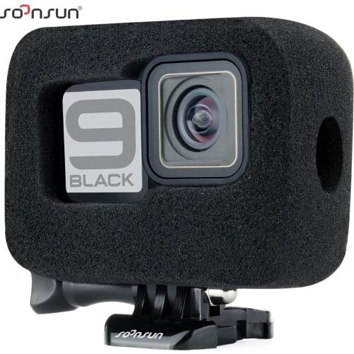 SOONSUN Wind Slayer Windshield Sponge Windproof Foam Wind Noise Reduction Case Cover for GoPro Hero 9 Black Go Pro 9 Accessory
