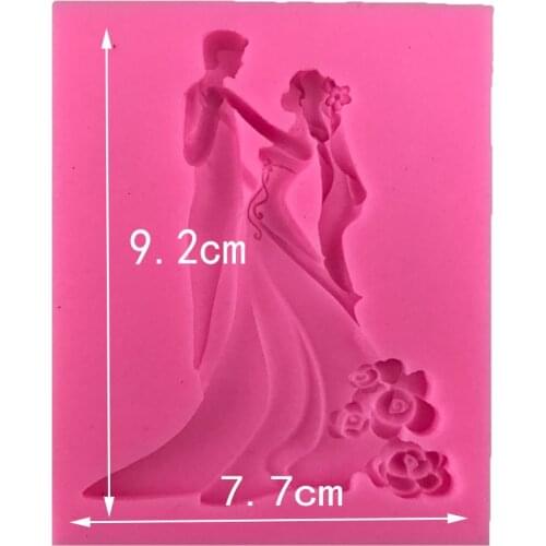 Bride And Groom Wedding silicone mold fondant mold cake decorating tools chocolate gumpaste mold
