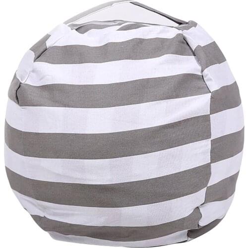 Tricot Polyester Plush Toy Storage Bag Multifunctional Hot Play Sitting Type Large Capacity Spherical Zipper With Handle