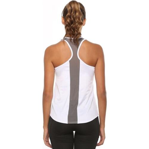 Women Sleeveless Yoga Shirts Tank Top Gym Sports Running Athletic Active Stretch Workout Vest Quick Drying Clothes Workout Top