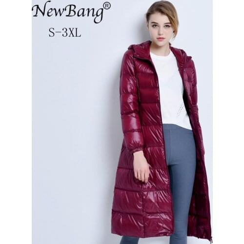 NewBang Brand Long Down Coat Female Hooded Winter Down Jackets Women Feather Jacket Thick Warm Womens Windbreaker Winter parka