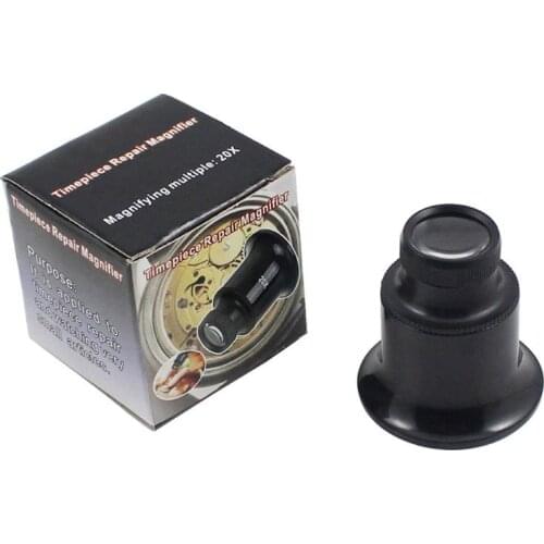 20X Jewelers Eye Loupe Loop Magnifier Magnifying Glass for Watchmakers Repair Eye Loupe Glass Jewelry Tools