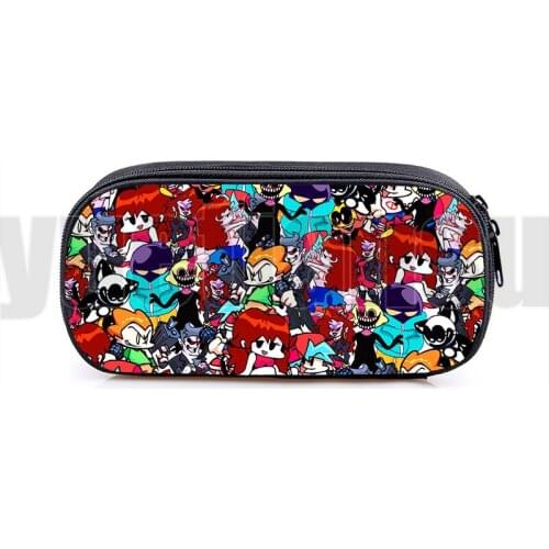 3D Fnf Game Friday Night Funkin Cosmetic Cases Anime Pencil Case Pen Bag Cartoon Stationery Makeup Storage Organizer Pen Case