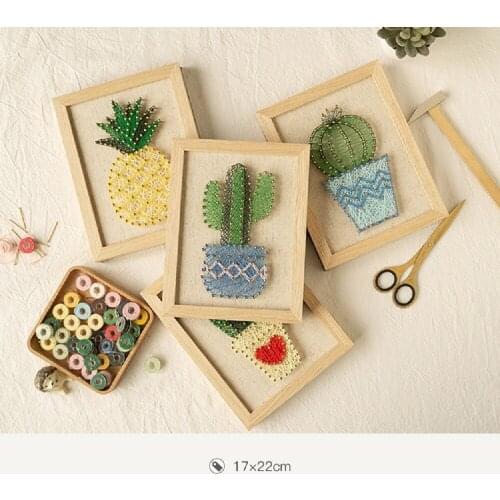 3D yarn painting String drawing String Art decompression parent-child DIY handmade material package 3D decorative pain
