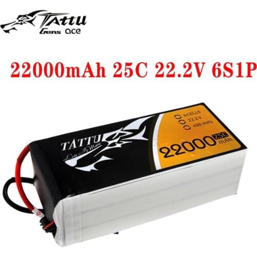 Tattu 22000mAh 22.2V 25C 6S1P Lipo Battery Pack AS150 XT90-S Connector Plug for UAV Drone