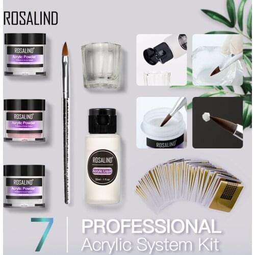 3-Color Nail Acrylic Powder Liquid Nail Extension Kit Nail Art Decoration Tools Manicure Set B88