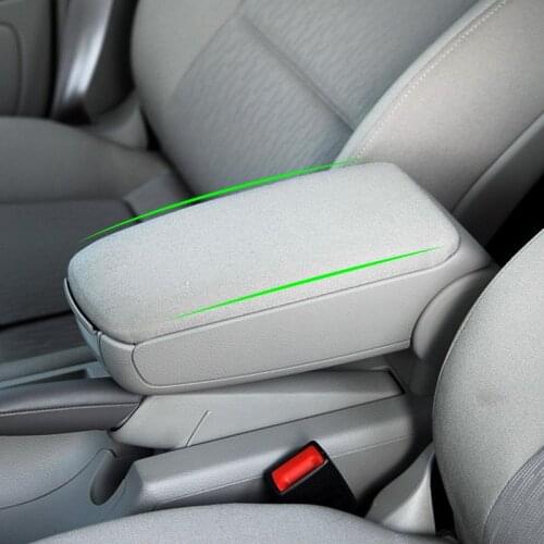 Car Accessories Microfiber Leather Center Console Lid Armrest Box Cover Trim For Audi A4 2003 - 2007 2008 elastic band type