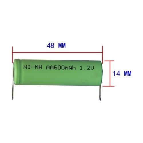 Free shipping 2pcs/lot NI-MH AA 1.2V 600mAh Rechargeable batteries Razor battery