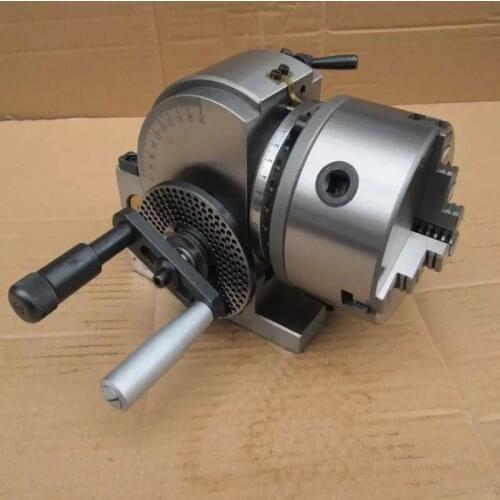BS-0 Precision Dividing Head Tailstock 100MM 3-Jaw Lathe Chuck & Dividing Plates Milling Universal Dividing Head Tail Stock