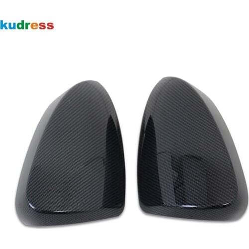 For Toyota Rush 2018 2019 2020 Carbon Fiber Rear View Side Door Mirror Cover Cap Trim Molding Garnish Overlay Decoration Styling