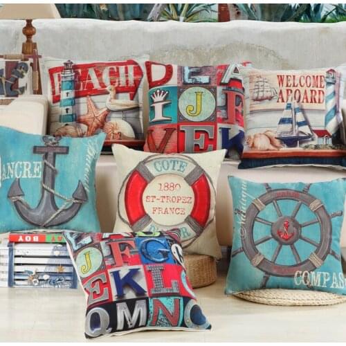 Cotton Linen Decorative Letter Pattern Cushion Cover Decor Sofa Throw Pillow Case Christmas Gifts