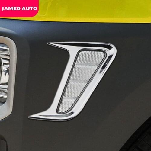 Jameo Auto 2Pcs/Set ABS Chrome Front Side Turn Signal Light Turning Light Lamp Cover Trim For Hyundai Kona Kauai 2017 - 2020