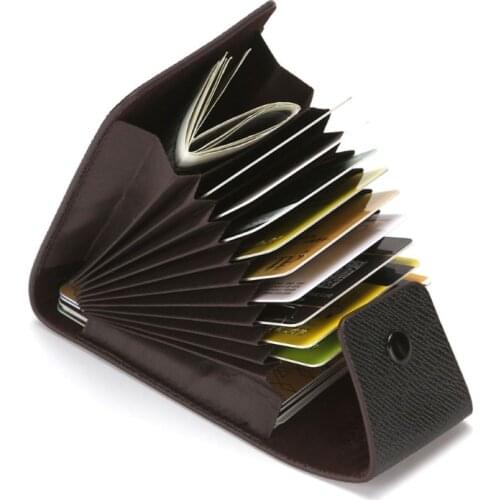 PU Leather Business ID Credit Card Holder Pocket Case Purse Multifunctional Wallet Organizer for Men Women