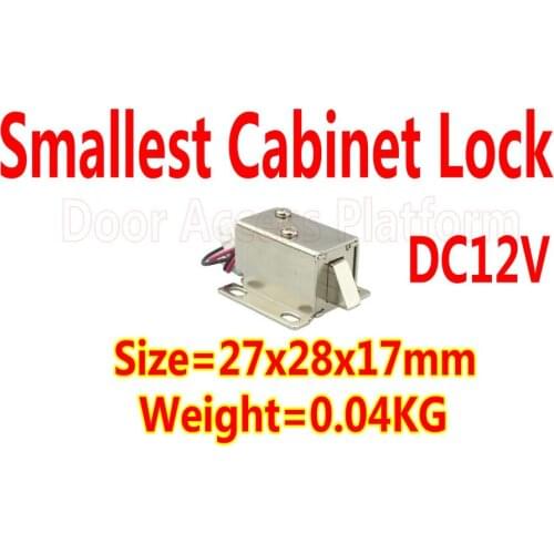 The Smallest Size 27x28x17mm,0.04KG Cabinet Electronic Bolt lock access control system,Storage counter lock Metal Case gate lock