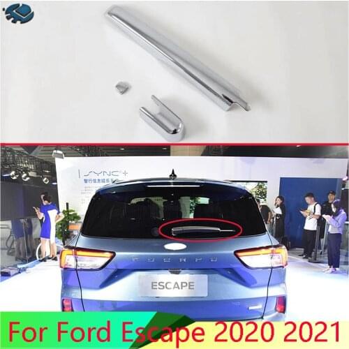 For Ford Escape Kuga 2020 2021 Car Accessories ABS Chrome Rear Window Wiper Arm Blade Cover Trim Overlay Nozzle Molding Garnish