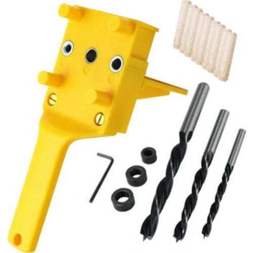 NEW Dowel Jig 6 8 10mm Wood HSS Drill Bits Woodworking Jig ABS Plastic Pocket Hole Jig Drill Guide Tool for Carpentry