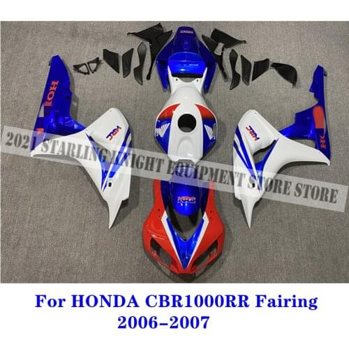 New ABS Whole Motorcycle Fairings Kits Fit For HONDA CBR 1000RR CBR1000RR 2006 2007 06 07 Injection Bodywork HRC Blue White