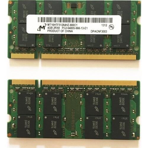 Micron ddr2 4gb 800mhz laptop rams memoria DDR2 4GB 2Rx8 PC2-6400S-666-13-E1 DDR2 800MHZ 4GB Memory for laptop computer