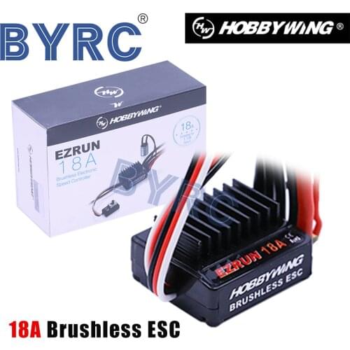 Original HobbyWing 18A ESC 1/18th Scale EZRUN-18A-SL Brushless Motor Speed Controller