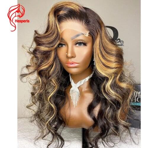 Hesperis 5.5x4.5 Pu Silk Base Lace Closure Wigs Highlight Brazilian Remy Blonde Human Hair Wigs Pre Plucked For Black Women