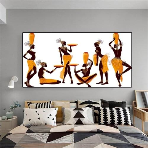 African Style Canvas Print Decorative Painting Modern Wall Art Poster Home Decor Wall Pictures Vintage Poster Canvas Printing