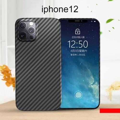 Full Coverage Pure Carbon Fiber Phone Case For iPhone12 Mini 12Pro 12Promax Ultra-Thin Carbon Fiber Phone Case Cover for iPhone