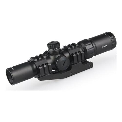 PPT Riflescope 1.5-4X30 Rifle Scope Optic Lens with Red Blue Green Illuminated Reticle For Outdoor Sport Use PP1-0246