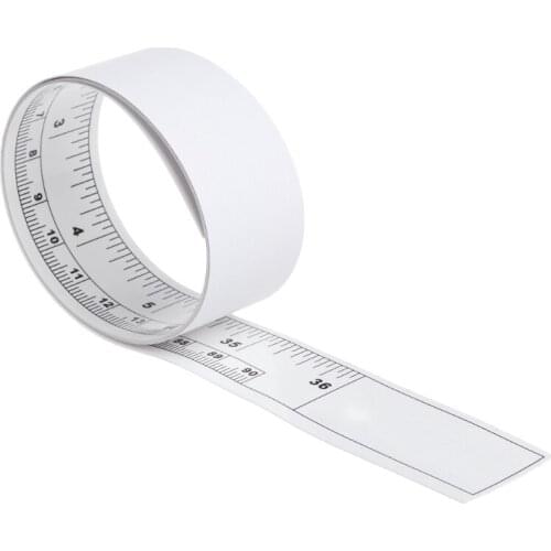 Self Adhesive Metric Measure Tape Vinyl Silver Rulers For Sewing Machine Sticker