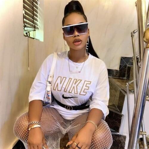 2021 Square Lady Sunglasses Luxury Brand Travel Big Rectangle Sun Glasses Men and Women Vintage White Shades Valentines Gifts