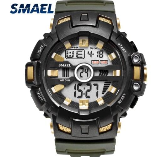 LED Bracelet Digital Waches SMAEL Brand Luxury Clock Men Military Watches Alarm relogio montre1532B Men Watches Sport Waterproof