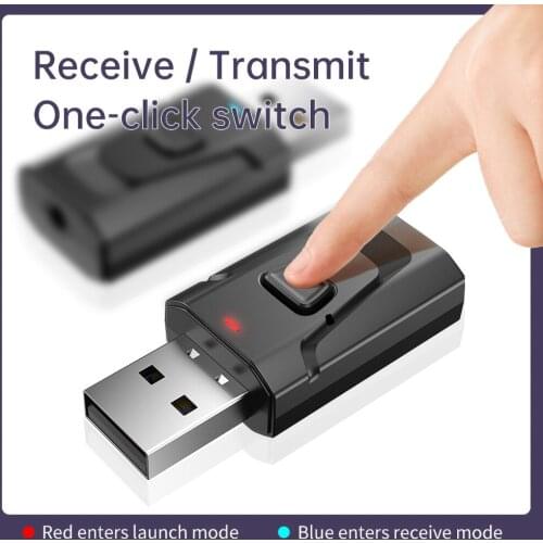 USB Bluetooth Transmitter 5.0 Bluetooth Wireless Adapter Receiver Music Audio for PC TV Car Hands-free 3.5mm AUX Adaptador