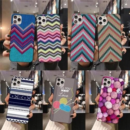 Knitting yarn pattern Phone Case for iphone 12 pro max 11 pro XS MAX 8 7 6 6S Plus X 5S SE 2020 XR case