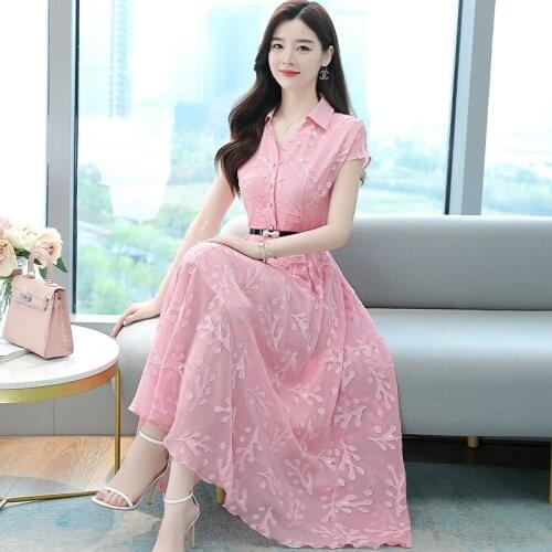 COIGARSAM Women Dress Summer 2021 Office Lady Solid Short Sleeve Chiffon Suspenders V-Neck Pink Champagne Gray Navy Dresses Traf