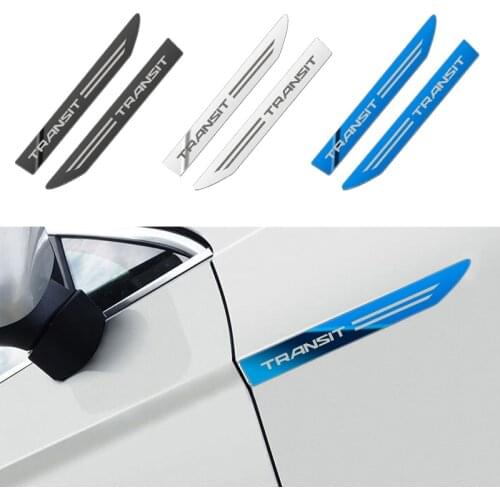 3D Car Stickers stainless steel Leaf board side tail Logo Car Styling Tail Decal For FORD TRANSIT 2010-2020 Car Accessorie