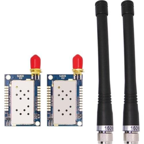 4PCS SA828-V + 4PCS VHF Antenna |3.5~5Km 1W VHF 134~174MHz //400-480MHZ(UHF)Walkie Talkie RF Transmitter and Receiver rf Module
