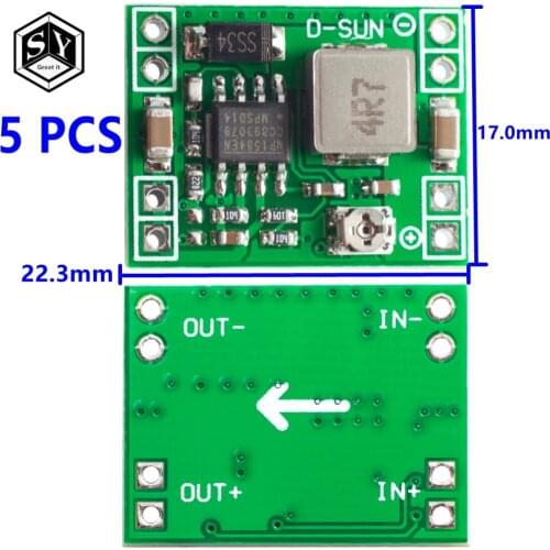 5PCS Great IT power module Adjustable MP1584EN DC DC 3A power step-down descending output module 12 v9v5v3 LM2596 24V