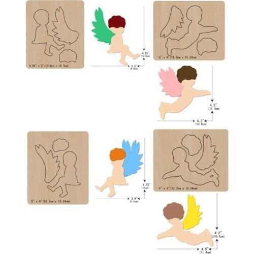 Angel Wood Die Scrapbooking Cutting Dies&Wooden Dies 2021 New Handmade Doll Die Mould Suitable for Common Die Cutting Machines