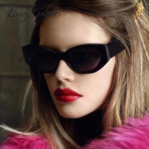 LongKeeper Retro Cat Eye Sunglasses Women Brand Design Vintage Sun Glasses Female Luxury Glasses Eyewear Lunette De Soleil Femme