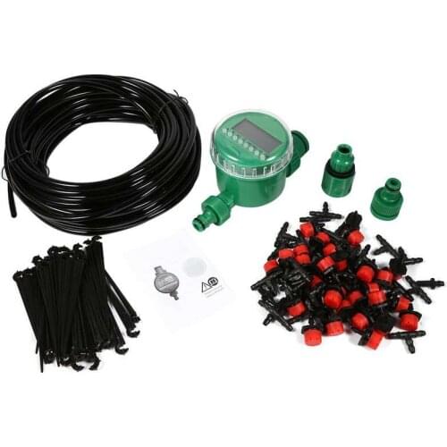 1 Set 20m Auto Timer Plant Self Watering Drip Irrigation Micro System Garden Dripper Hose Electronic Garden Watering Timer