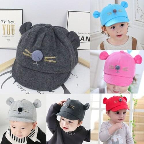 New Cartoon Kitten Baby Peaked Cap Toddler Kid Baby Girl Boy Cute Lovely Visor Baseball Caps Hip-Hop Hat