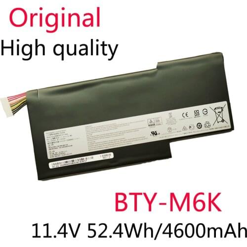 BTY-M6K Original New Battery For MSI MS-17B4 MS-16K3 GS63VR-7RG GF63 Thin 8RD 8RD-031TH 8RC GF75 Thin 3RD 8RC 9SC 11.4V 52.4Wh
