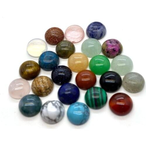 Natural Stone Ring Face Small Beads Malachite Agate Turquoise Round Loose Beads Jewelry Necklace Bracelet Jewelry Accessories